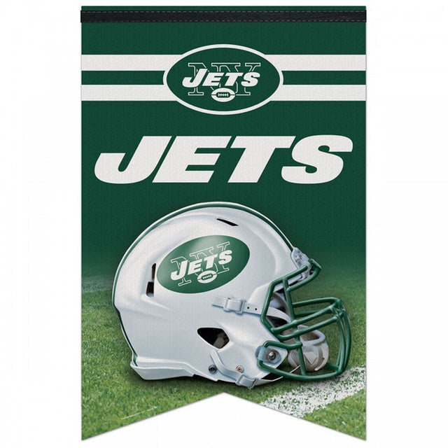 Banderín de fieltro de primera calidad de estilo banderín de los New York Jets de 17 x 26 pulgadas