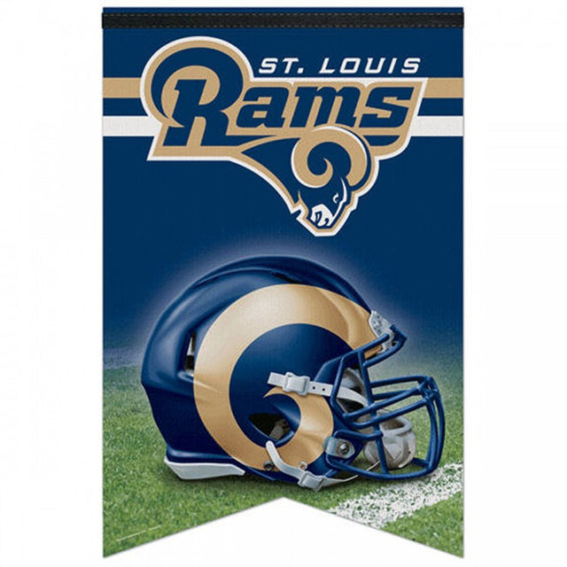 Bandera de los St. Louis Rams de 17 x 26 pulgadas, estilo banderín, de fieltro de primera calidad