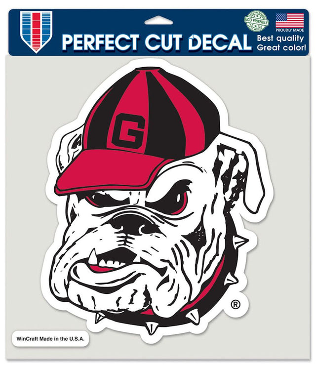 Calcomanía de Georgia Bulldogs de 8 x 8 pulgadas troquelada a color: logotipo de Bulldog