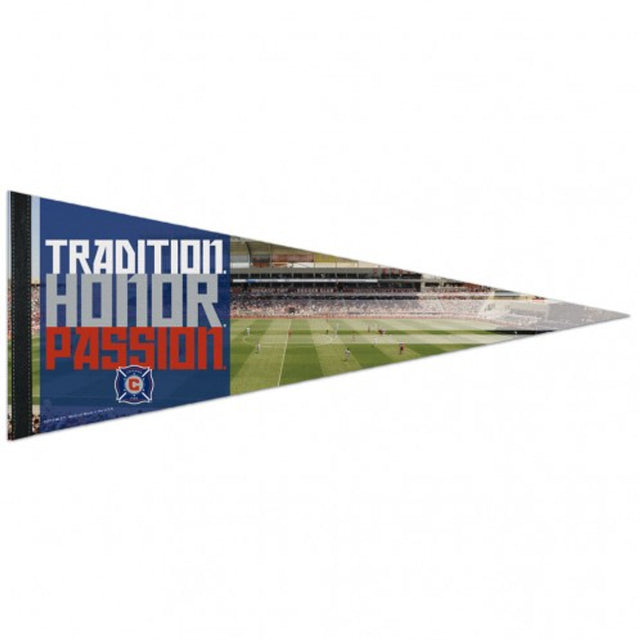 Banderín de Chicago Fire de 12 x 30, estilo premium