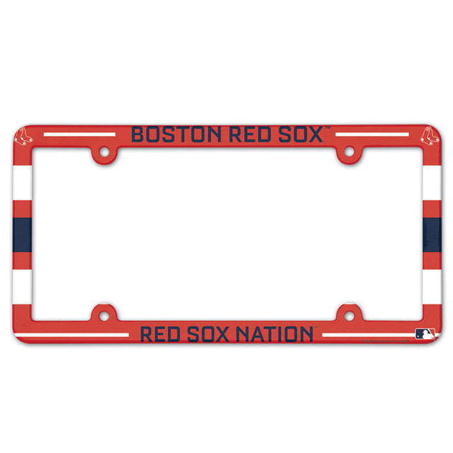 Boston Red Sox License Plate Frame Plastic Full Color Style