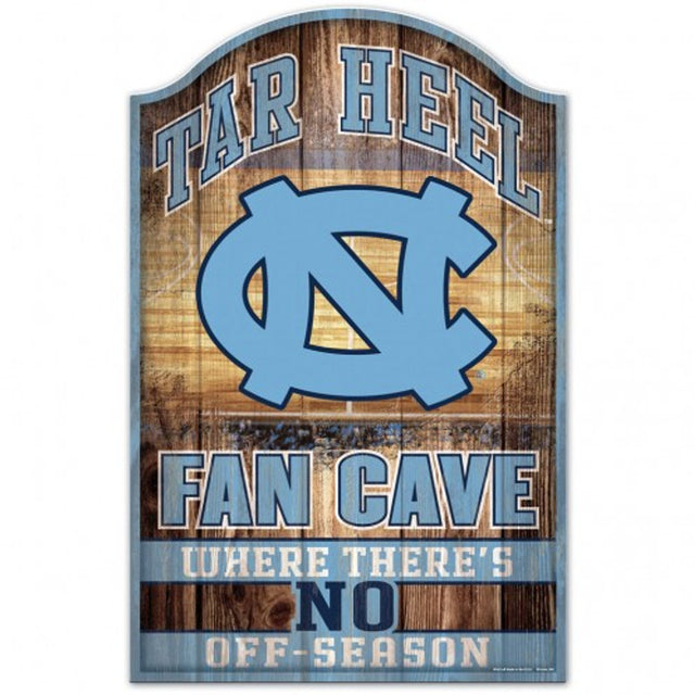 North Carolina Tar Heels Sign 11x17 Wood Fan Cave Design