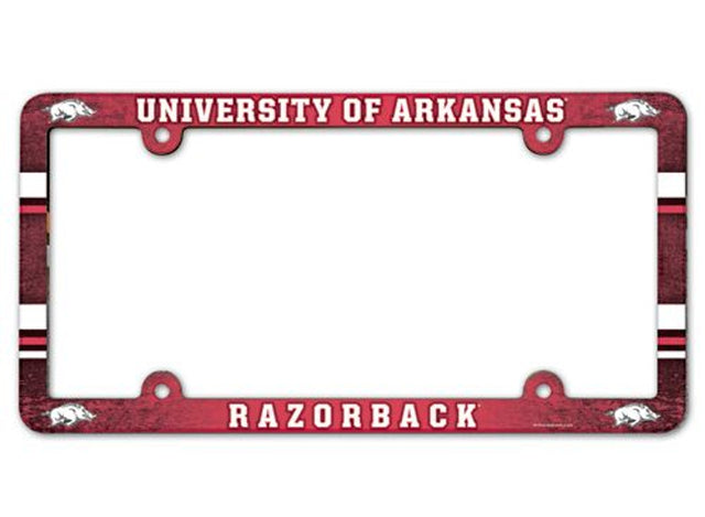 Marco para matrícula de Arkansas Razorbacks (a todo color)