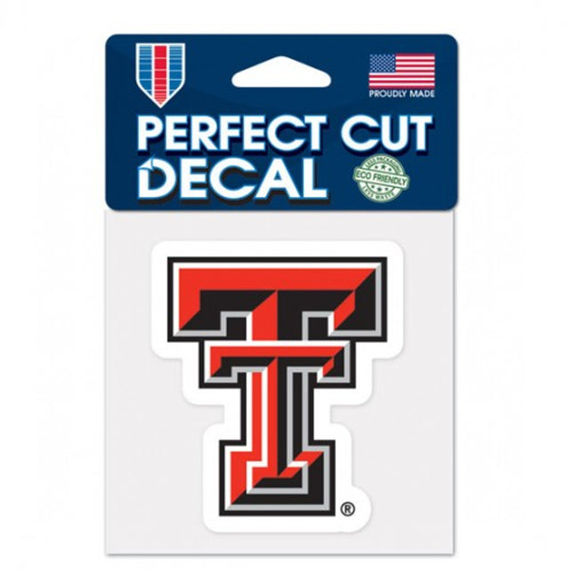 Calcomanía de los Texas Tech Red Raiders 4x4 con corte perfecto y color