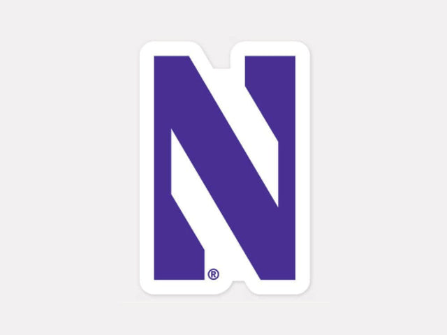 Calcomanía de Northwestern Wildcats 4x4 con corte perfecto y color