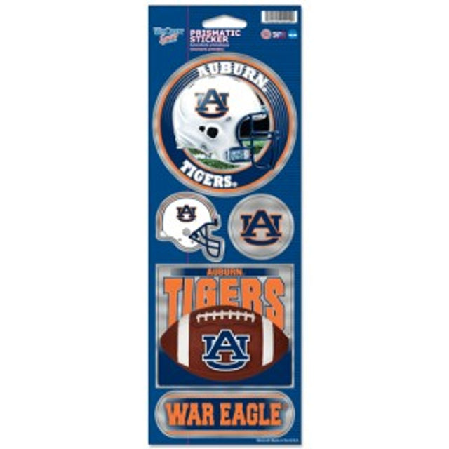 Calcomanía de Auburn Tigers de 4 x 11, troquelada, estilo prismático