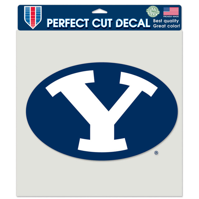 Calcomanía de BYU Cougars de 8 x 8 pulgadas, corte perfecto y color