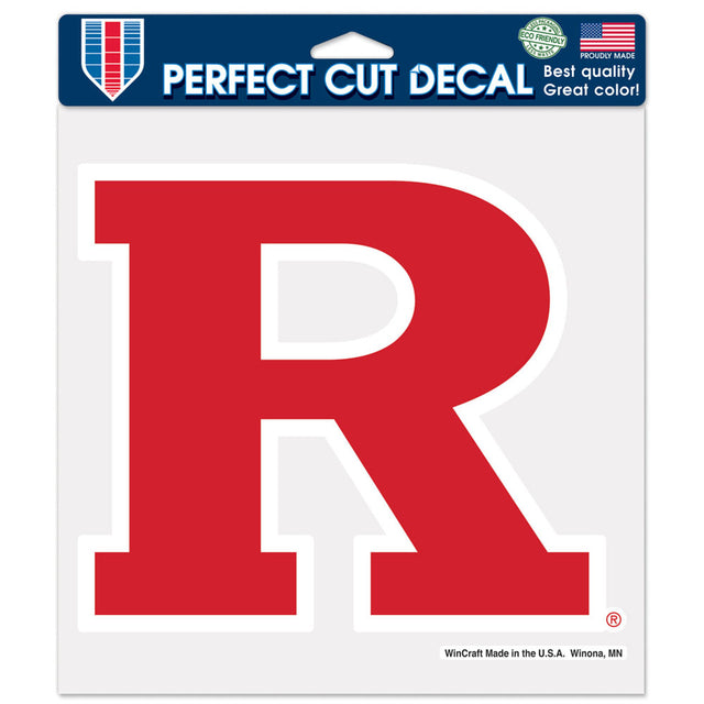 Calcomanía de Rutgers Scarlet Knights de 8 x 8 pulgadas, corte perfecto y color