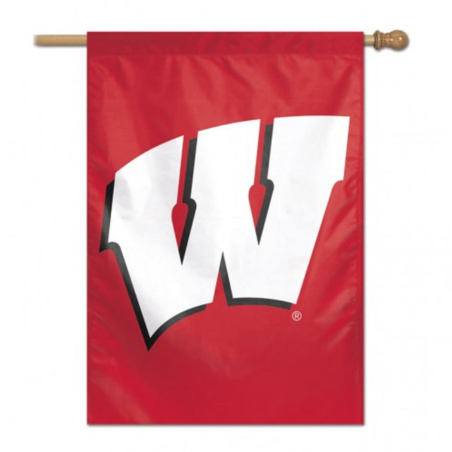 Banner de Wisconsin Badgers de 28 x 40 con diseño alternativo vertical