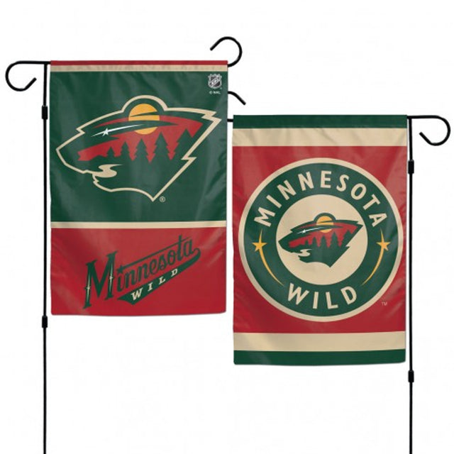 Bandera de Minnesota Wild de 12 x 18 pulgadas, estilo jardín, de 2 lados