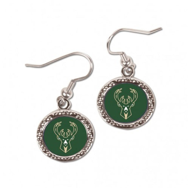 Pendientes de los Milwaukee Bucks de estilo redondo