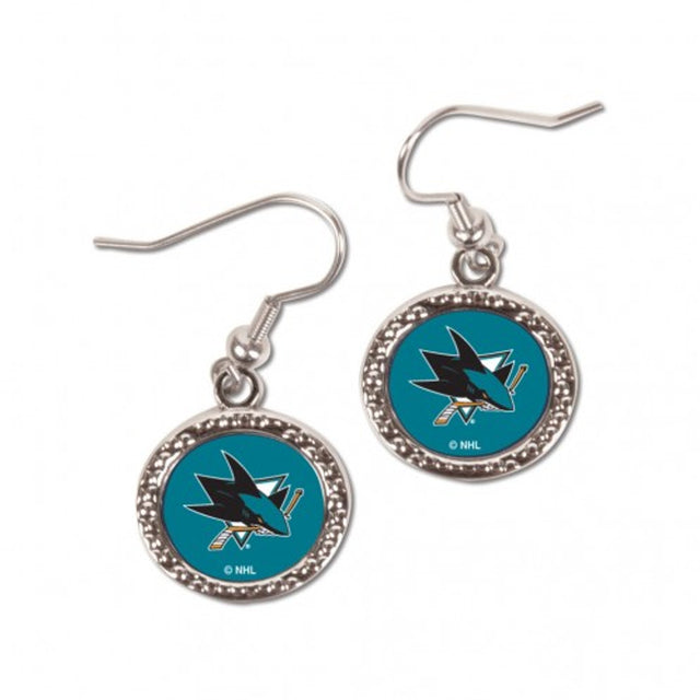 Pendientes de los San Jose Sharks de estilo redondo