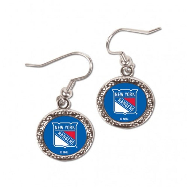 New York Rangers Earrings Round Style