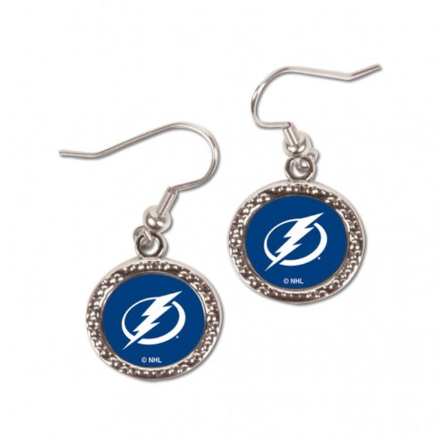 Tampa Bay Lightning Earrings Round Style