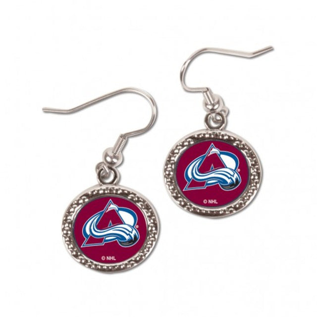 Colorado Avalanche Earrings Round Style