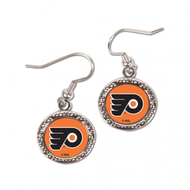 Pendientes de los Philadelphia Flyers de estilo redondo