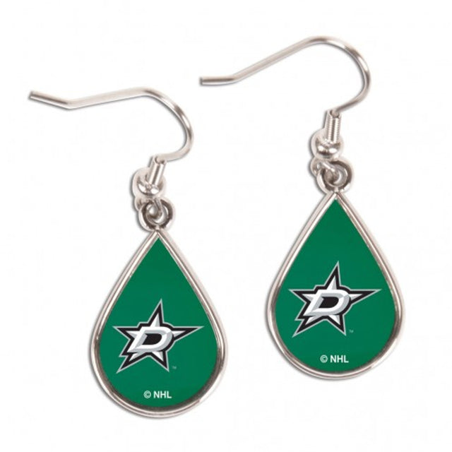 Pendientes de los Dallas Stars con forma de lágrima