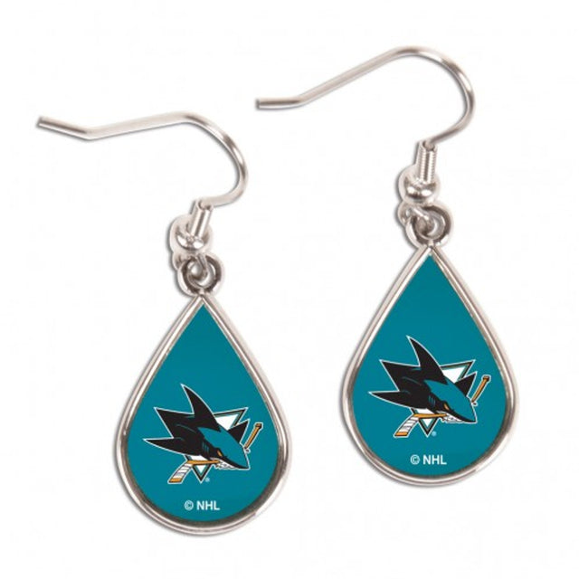 San Jose Sharks Earrings Tear Drop Style