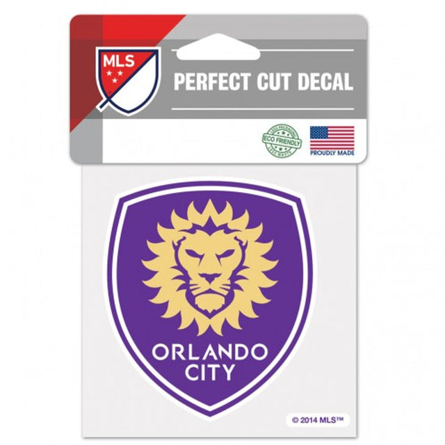 Calcomanía de Orlando City SC 4x4 con corte perfecto y color