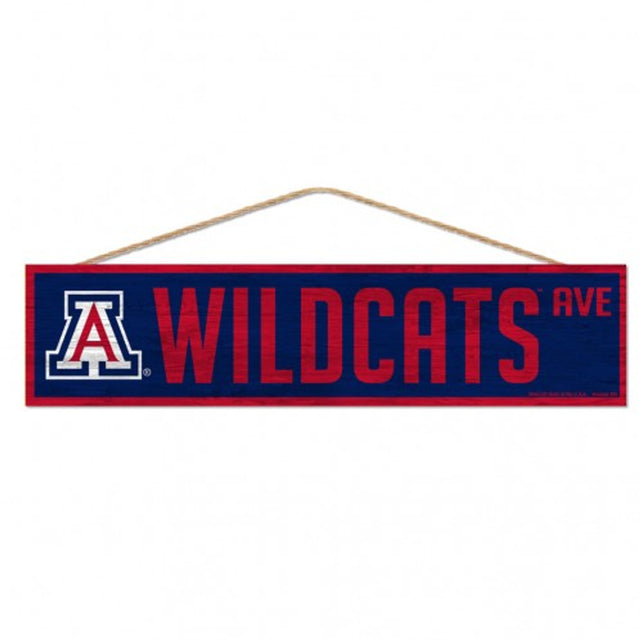 Letrero de los Arizona Wildcats de 4 x 17 pulgadas con diseño de Wood Avenue