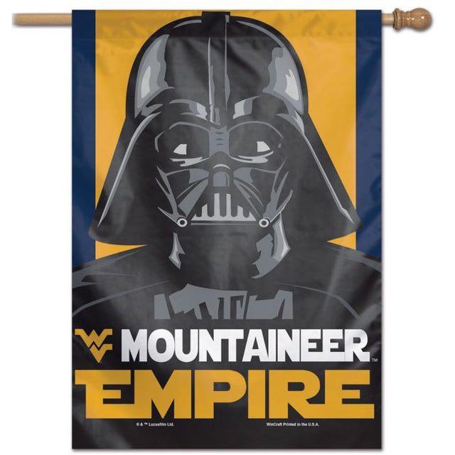 Bandera vertical de los West Virginia Mountaineers / Star Wars VADER de 28" x 40"