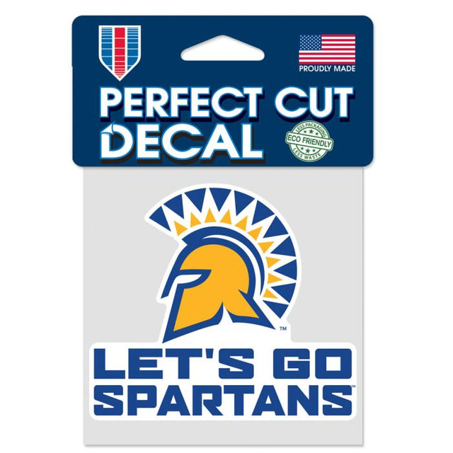 San Jose State Spartans SLOGAN Perfect Cut Color Decal 4" x 4"