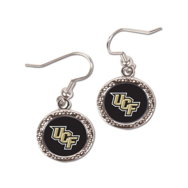 Pendientes de joyería de los UCF Knights en forma de tarjeta redonda