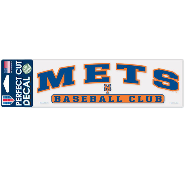 Calcomanía de los New York Mets de 3 x 10 pulgadas, corte perfecto y color