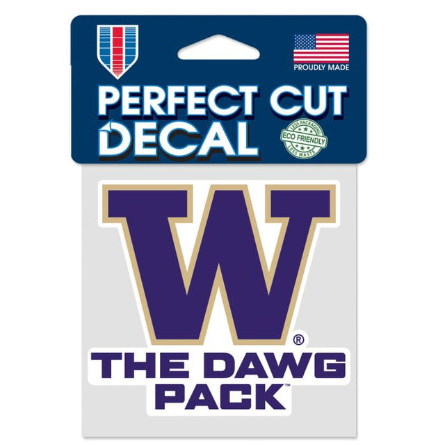 Washington Huskies SLOGAN Perfect Cut Color Decal 4" x 4"