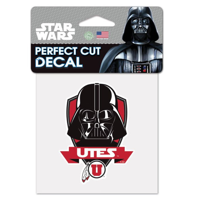 Utah Utes / Star Wars DARTH VADER Perfect Cut Color Decal 4" x 4"