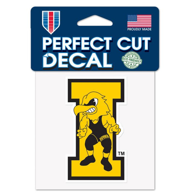 Iowa Hawkeyes IOWA WRESTLING Perfect Cut Color Decal 4" x 4"