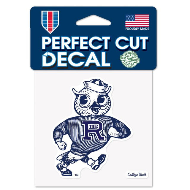 Calcomanía de color de corte perfecto de Rice Owls/College Vault de 4" x 4"