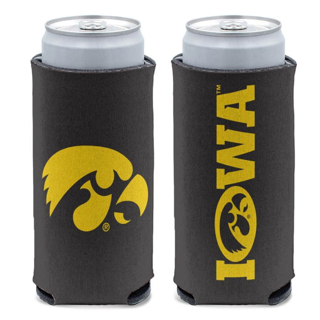 Enfriador de latas delgado de 12 oz de Iowa Hawkeyes