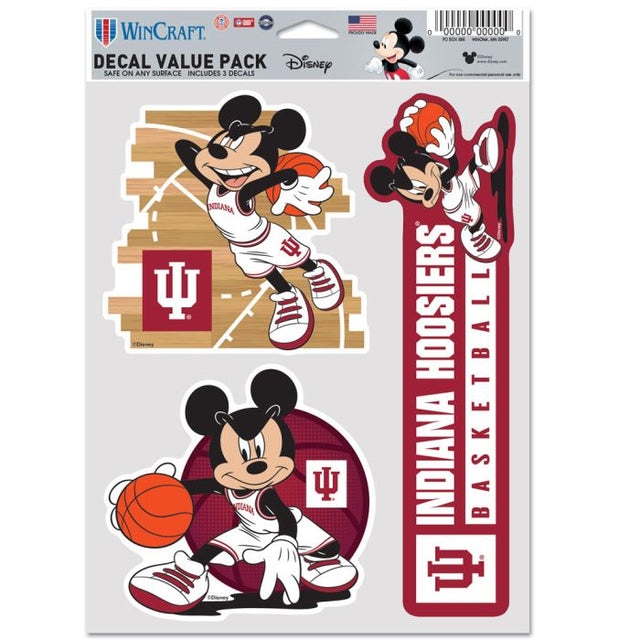 Indiana Hoosiers / Disney MICKEY MOUSE BALONCESTO Paquete de 3 ventiladores multiuso