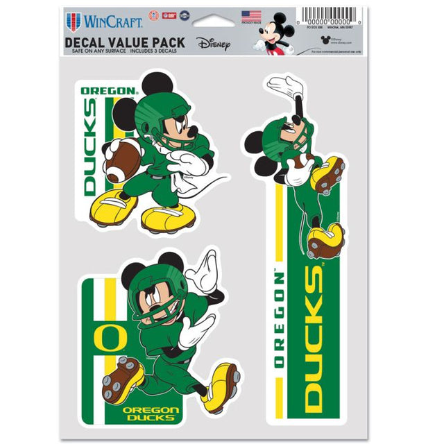 Paquete de 3 ventiladores multiusos de fútbol americano de Mickey Mouse de Oregon Ducks/Disney