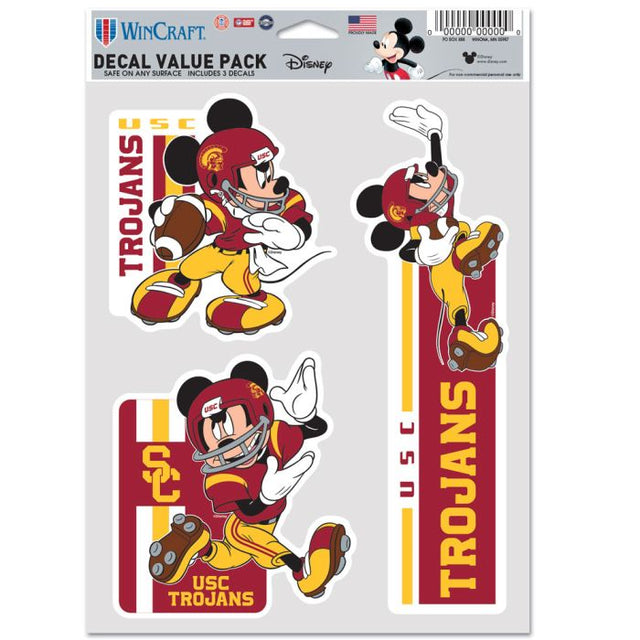 Paquete multiusos para 3 fanáticos de USC Trojans / Disney MICKEY MOUSE FOOTBALL