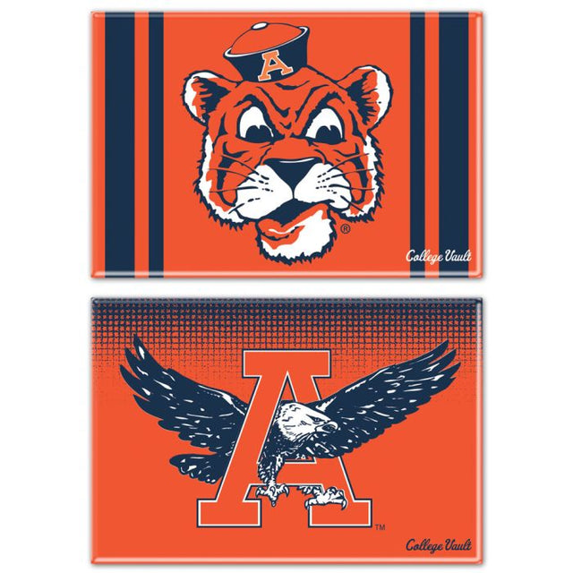 Imán rectangular de Auburn Tigers/College Vault, paquete de 2, 2 x 3 pulgadas