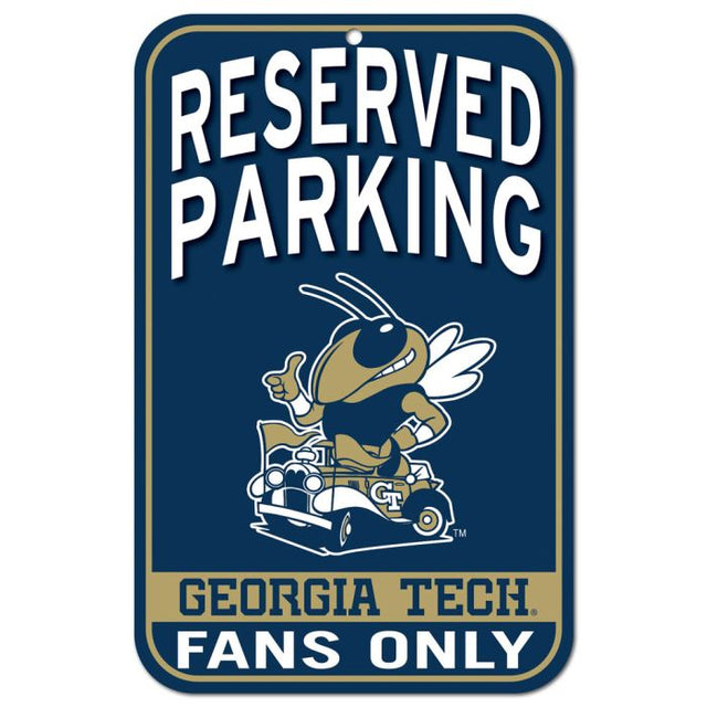 Georgia Tech Yellow Jackets Plastic Sign 11" x 17"