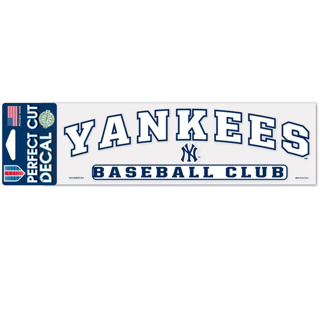 Calcomanía de los Yankees de Nueva York, 3 x 10, color de corte perfecto