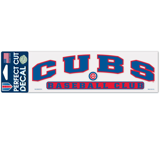 Calcomanía de los Chicago Cubs de 3 x 10 pulgadas, corte perfecto y color