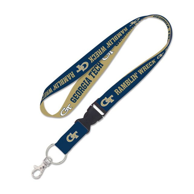 Georgia Tech Yellow Jackets Lanyard w/detachable buckle 1"