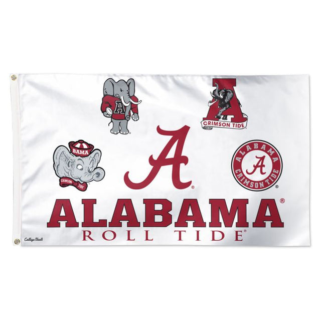 Bandera de Alabama Crimson Tide/College Vault - Deluxe 3' X 5'