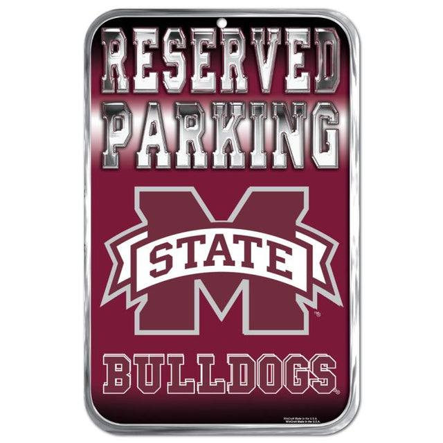 Mississippi State Bulldogs Reserved Parking Plastic Sign 11" x 17"