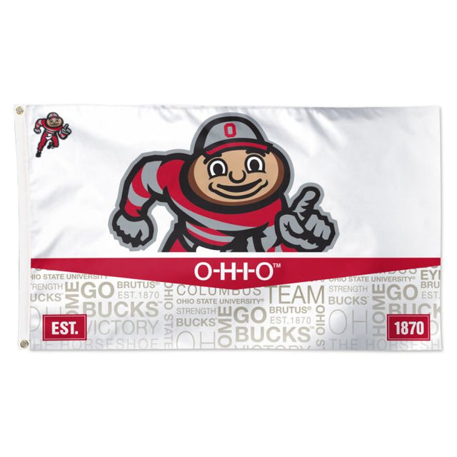 Bandera de la mascota de los Ohio State Buckeyes: Deluxe, 3' x 5'