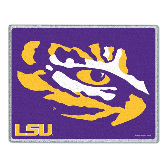 LSU Tigers Glass Cutting Board 7" x 9"