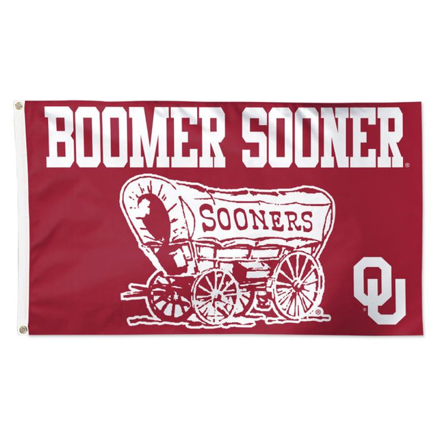 Bandera de mascota de los Oklahoma Sooners - Deluxe 3' X 5'