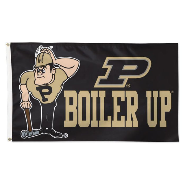 Bandera de mascota de los Purdue Boilermakers: Deluxe, 3 x 5 pies