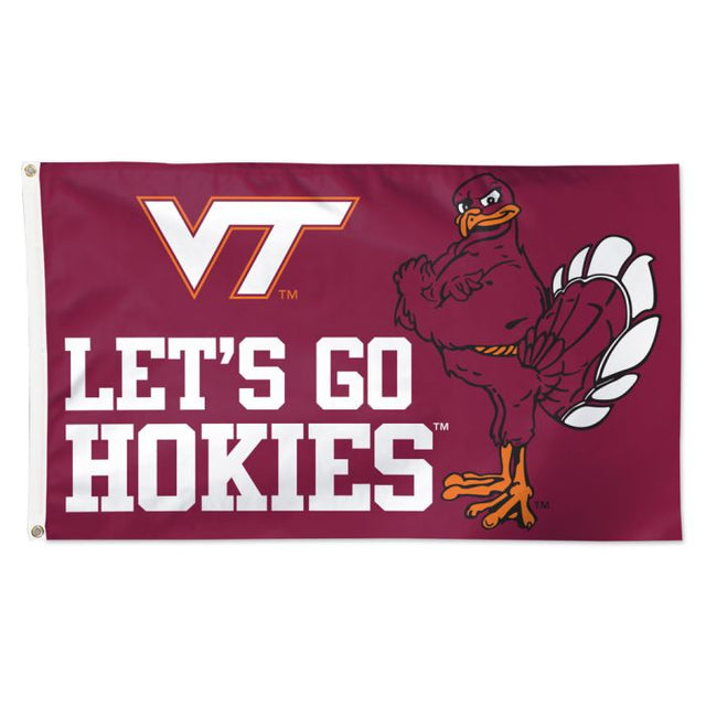 Bandera de mascota de los Virginia Tech Hokies: Deluxe, 3' x 5'