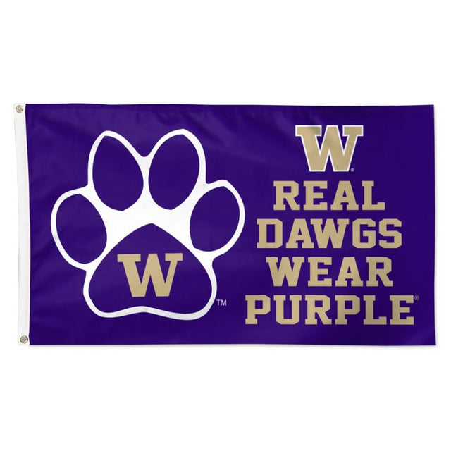 Washington Huskies Mascot Flag - Deluxe 3' X 5'