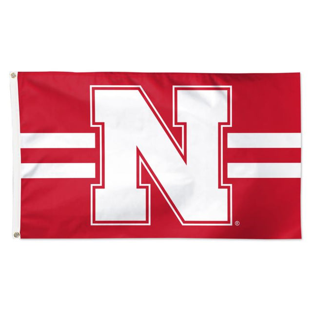 Bandera de rayas horizontales de los Nebraska Cornhuskers - Deluxe 3' X 5'